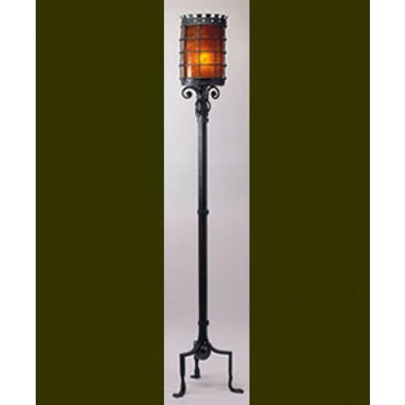 Vintage Iron LF209 Manor Torchiere Floor Lamp Mica Lamps