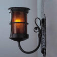 Vintage Iron LF401 Griffith Lantern Sconce Mica Lamps