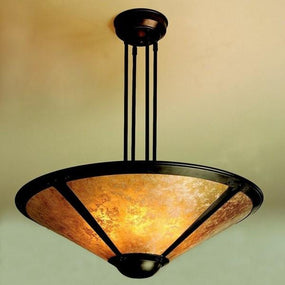 Prairie Chandeliers are part of the Mica Lamp Companies Coppersmith Collection